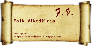 Folk Viktória névjegykártya