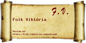 Folk Viktória névjegykártya